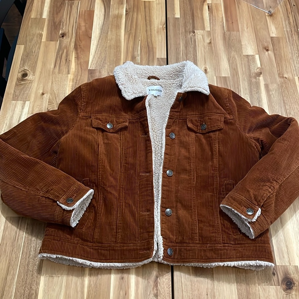Vigoss Sherpa Lined Courdoroy Jacket